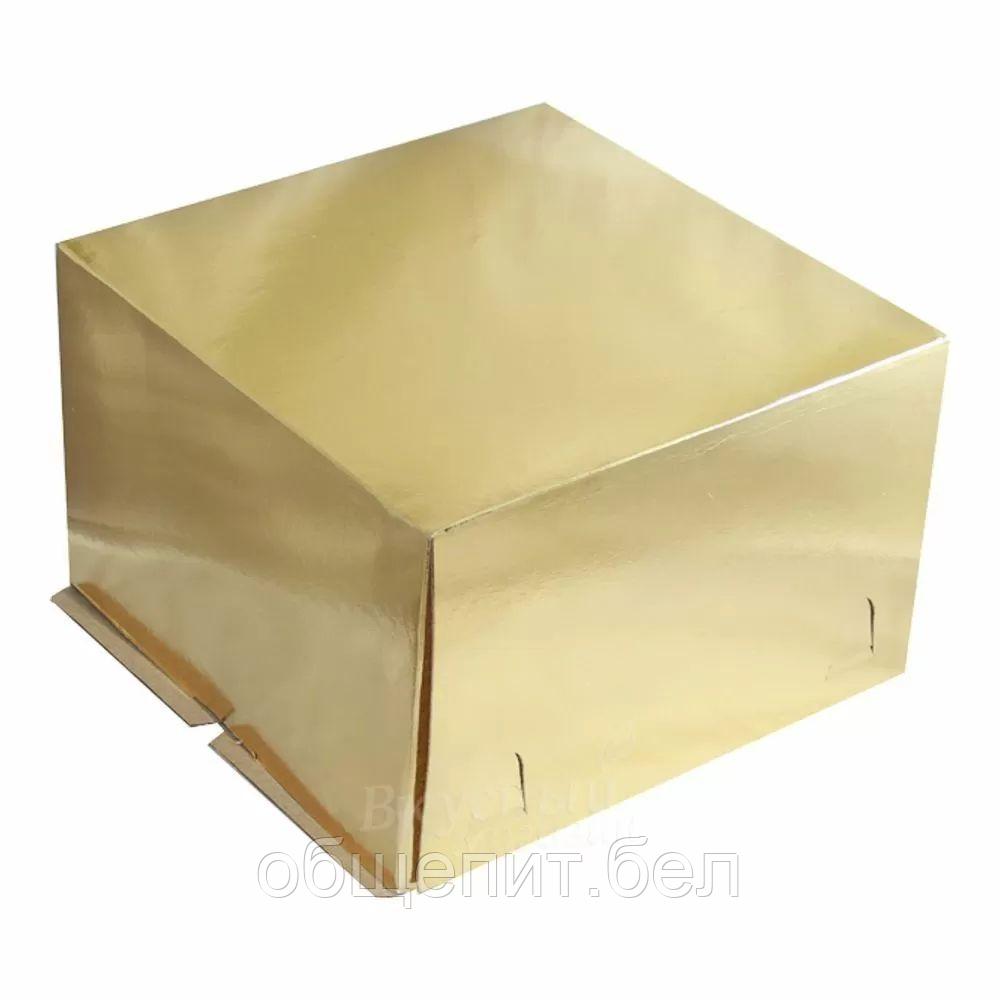 Pasticciere Коробка золотая, 17*17*100 см, картон, хром-эрзац - фото 1 - id-p165774385