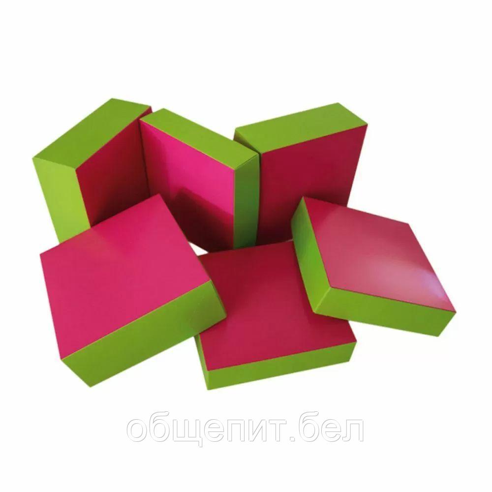 Коробка для кондитерских изделий 18*18*8 см, фуксия-зеленый, картон, Garcia de Pou
