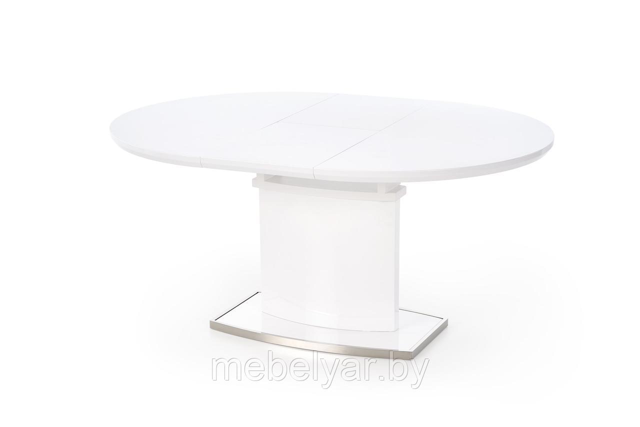 Стол обеденный HALMAR FEDERICO раскладной белый 120-160/120/76 - фото 3 - id-p165768832