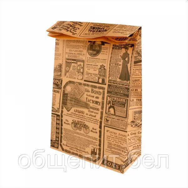 Пакет для покупок без ручек "Газета" 20+9*34,5 см, крафт-бумага, Garcia de PouИспания - фото 2 - id-p165774440