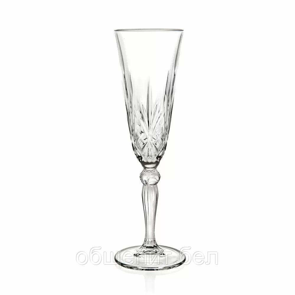 Бокал флюте для шампанского RCR Style Melodia 160 мл, хрустальное стекло, Италия - фото 1 - id-p165771331