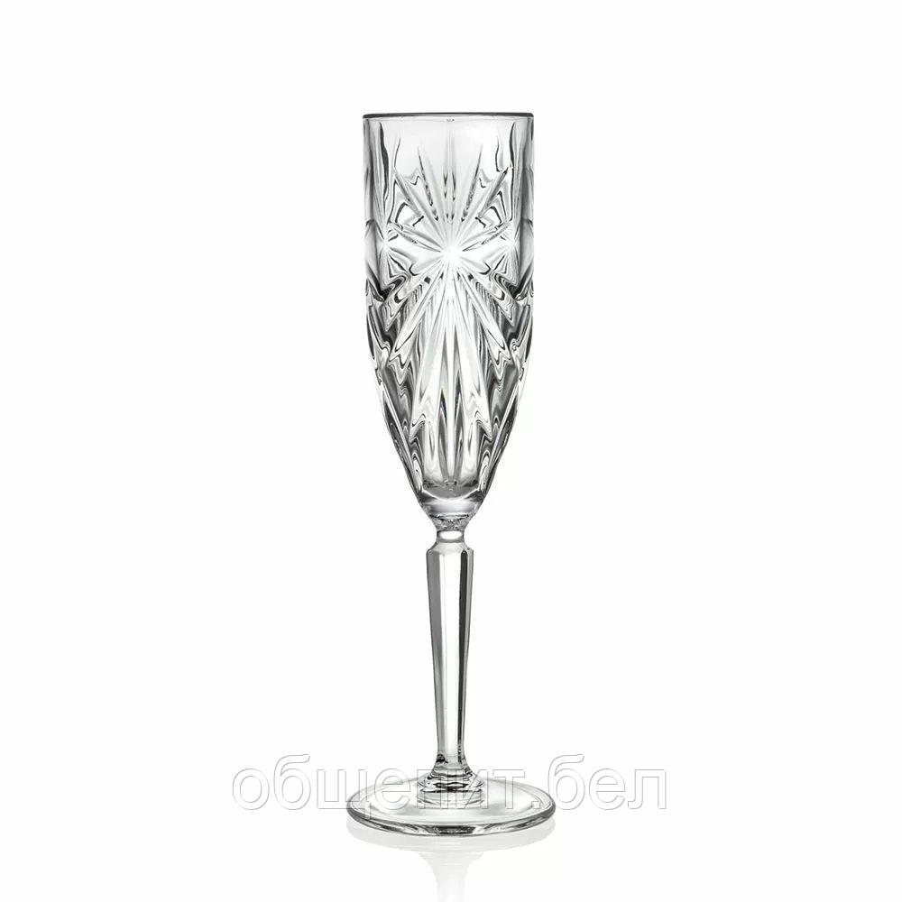 Бокал флюте для шампанского RCR Style Oasis 230 мл, хрустальное стекло, Италия (ЗАКАЗНОЕ)