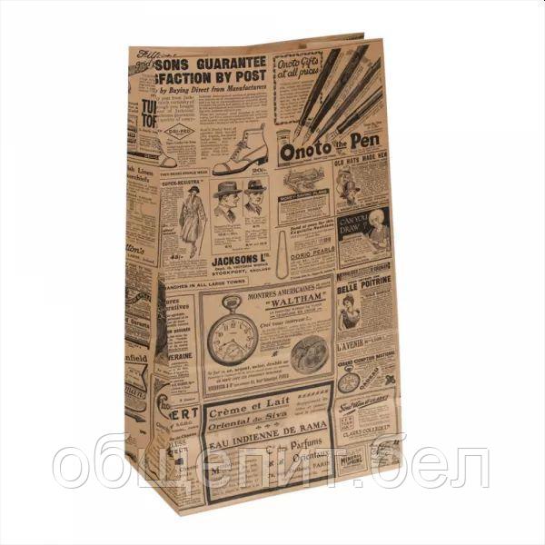 Пакет для покупок без ручек "Газета" 25+15*43,5 см, крафт-бумага, Garcia de PouИспания - фото 2 - id-p165774758
