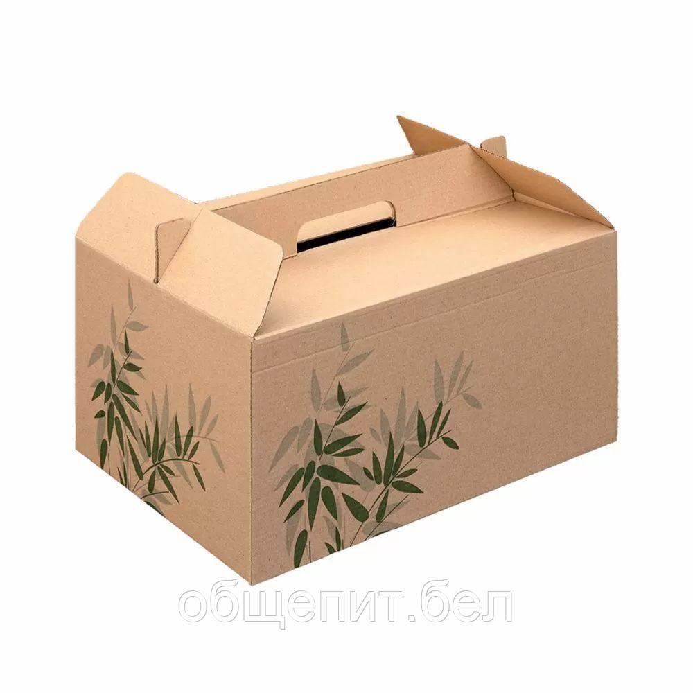 Коробка картонная Feel Green для еды на вынос, 24,5*13,5*12 см, 1 шт, Garcia de Pou - фото 1 - id-p165774784