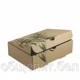 Коробка Feel Green для еды на вынос, 26*18*7 см, 1 штука.гофр.картон, Garcia de PouИспания - фото 2 - id-p165774785