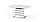 Стол обеденный HALMAR NORD раскладной белый/черный 140-180/80/76, фото 3