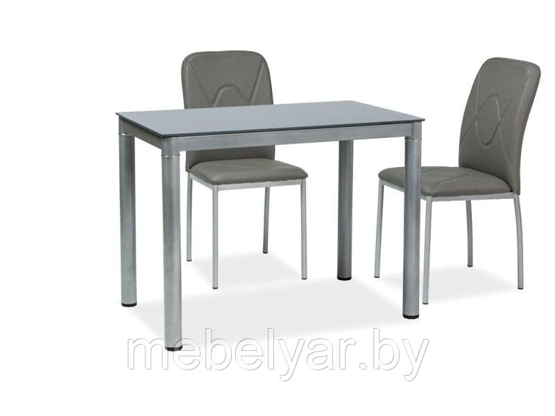 Стол обеденный SIGNAL GALANT серый 100/60 - фото 1 - id-p165769072