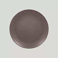 Тарелка RAK Porcelain Neofusion Mellow Chestnut brown круглая плоская 27 см (коричневый цвет)