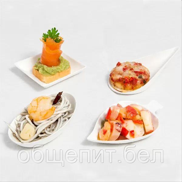 Мини-тарелочки для закусок "Ассорти" белые, сахарный тростник, 250 шт, Garcia de Pou - фото 2 - id-p165773240