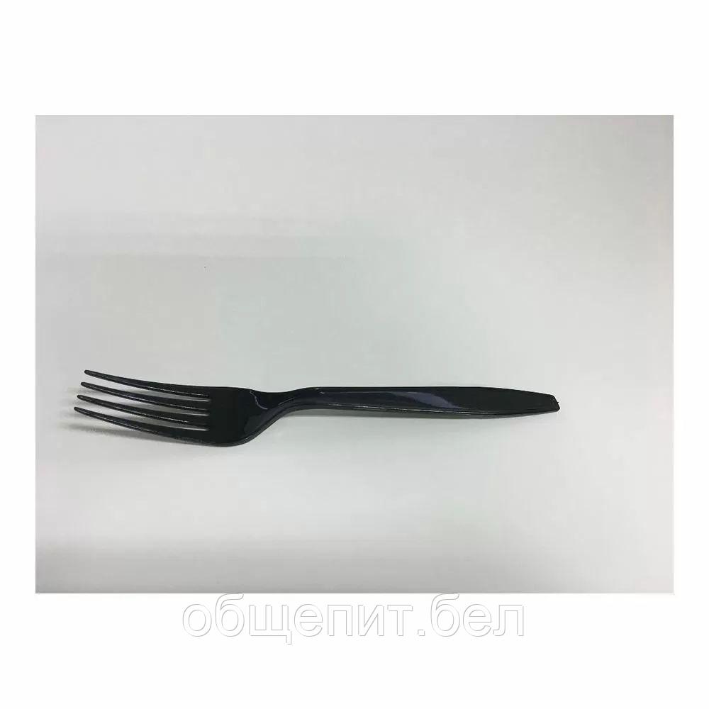 Вилка одноразовая пластик, черный, 18 см, 24 шт/уп, P.L. Proff Cuisine - фото 1 - id-p165774957