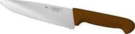 Нож PRO-Line поварской, коричневая пластиковая ручка, волнистое лезвие, 25 см, P.L. Proff Cuisine