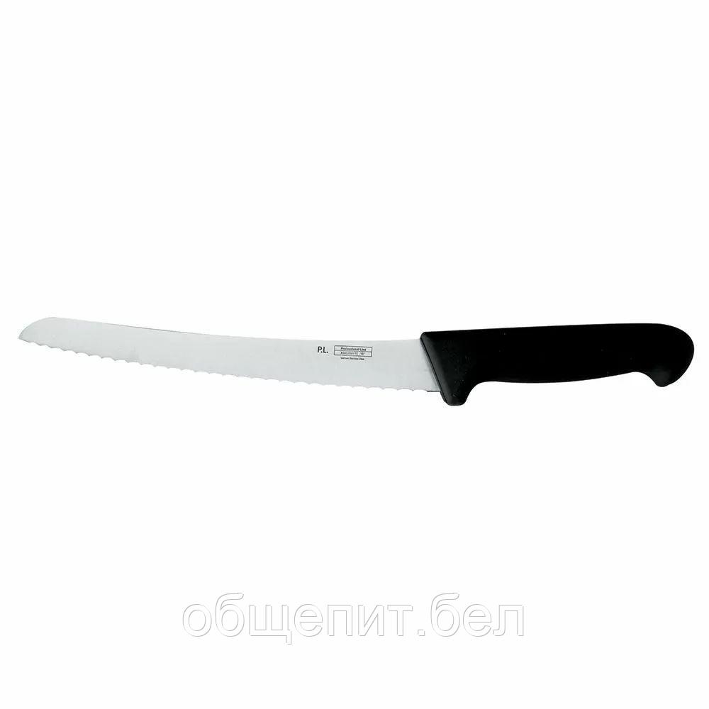 Нож PRO-Line хлебный 25 см, черная пластиковая ручка, P.L. Proff Cuisine - фото 1 - id-p165778143