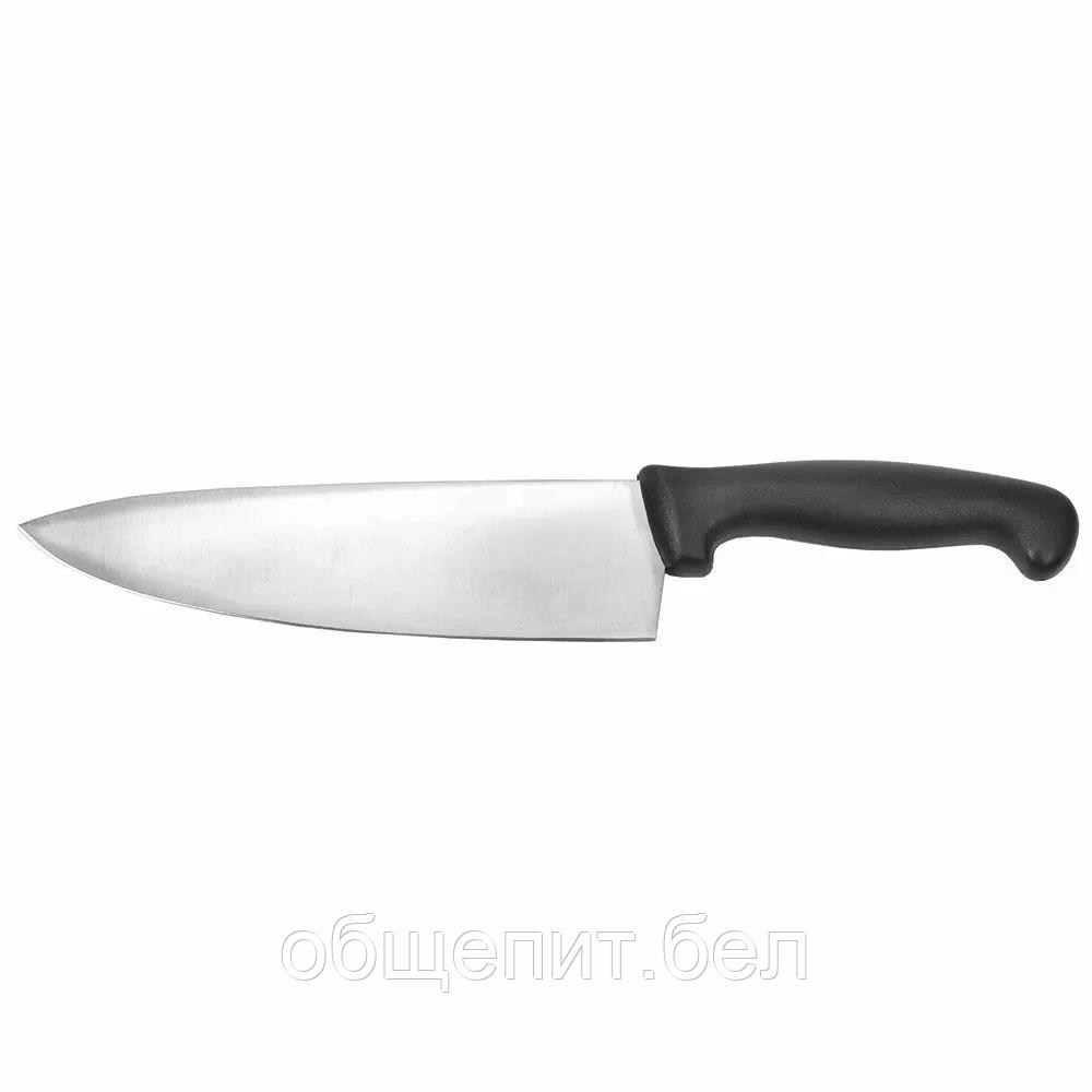Шеф-нож PRO-Line 20 см, черная пластиковая ручка, P.L. Proff Cuisine - фото 1 - id-p165778146