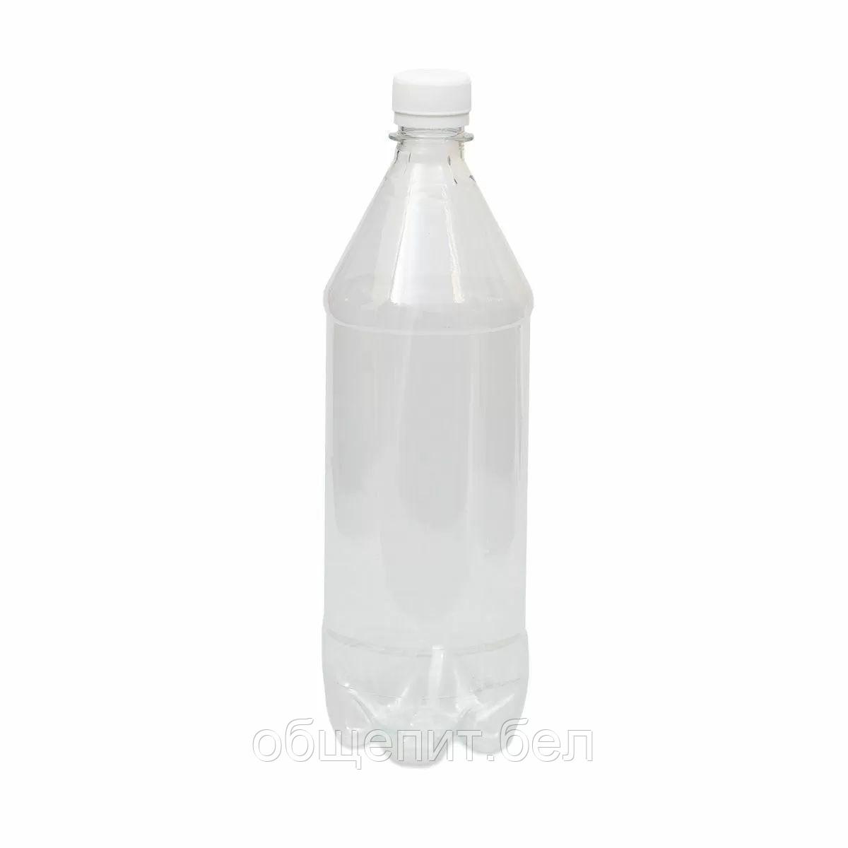 Бутылка пластиковая прозрачная с крышкой, 1 л, 75 шт/уп - фото 1 - id-p165773286