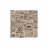 Упаковочная бумага "Газета" крафт, 31*31 см, 1000 шт/уп, жиростойкий пергамент, Garcia de Pou