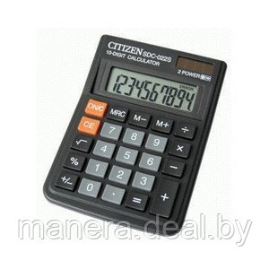 Калькулятор CITIZEN SDC-022S (10 разрядов) - фото 1 - id-p760846