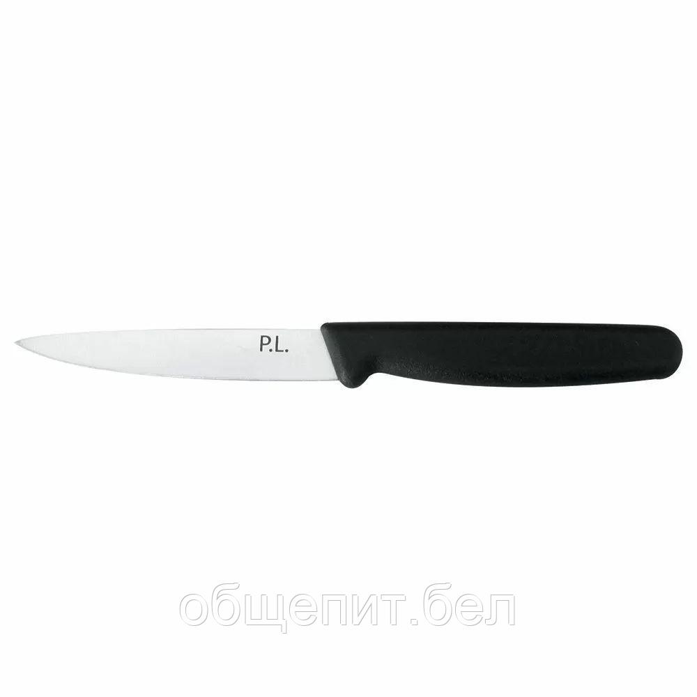 Нож PRO-Line для чистки овощей и фруктов 10 см, черная пластиковая ручка, P.L. Proff Cuisine - фото 1 - id-p165778190