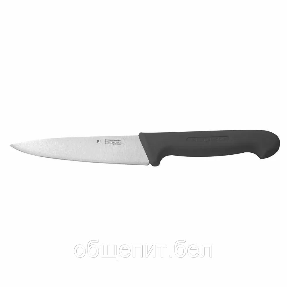 Нож PRO-Line для нарезки 16 см, черная пластиковая ручка, P.L. Proff Cuisine - фото 1 - id-p165778202