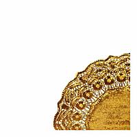 Салфетка ажурная золотая d 12 см, металлизированная целлюлоза, 100 шт, Garcia de Pou