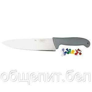 Шеф-нож PRO-Line с цветными кнопками 20 см, серая пластиковая ручка, P.L. Proff Cuisine - фото 2 - id-p165778210