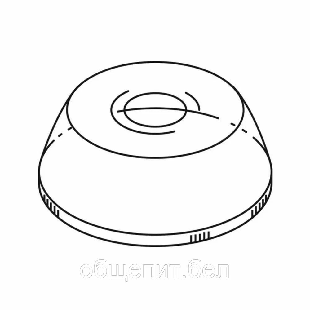 Крышка купольная с отверстием для стаканов арт.81210569,прозрачная,d 9,5 см,РЕТ,(1уп=100шт) GP