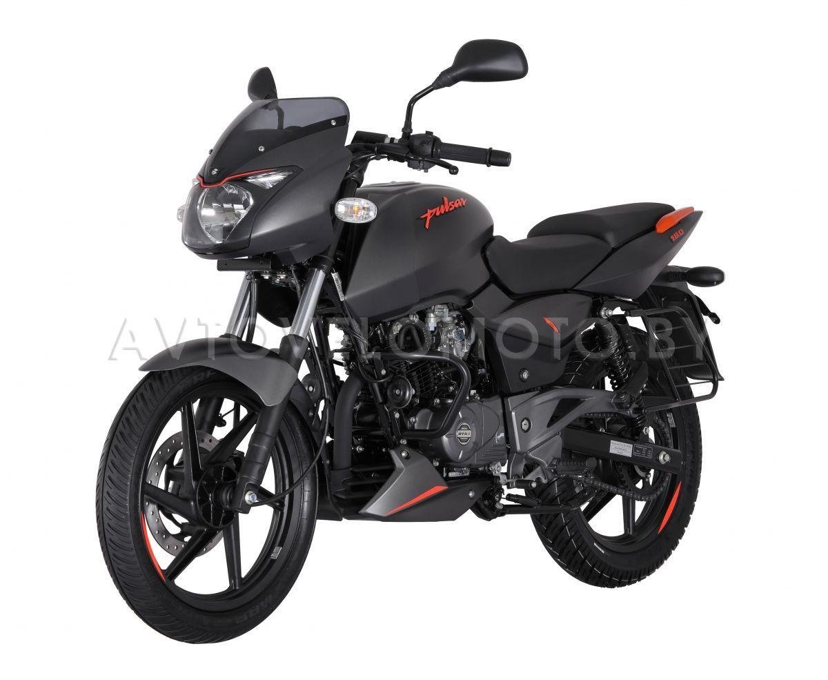 Мотоцикл BAJAJ Pulsar 180F Чёрно-оранжевый + Моторамка номерн. знака