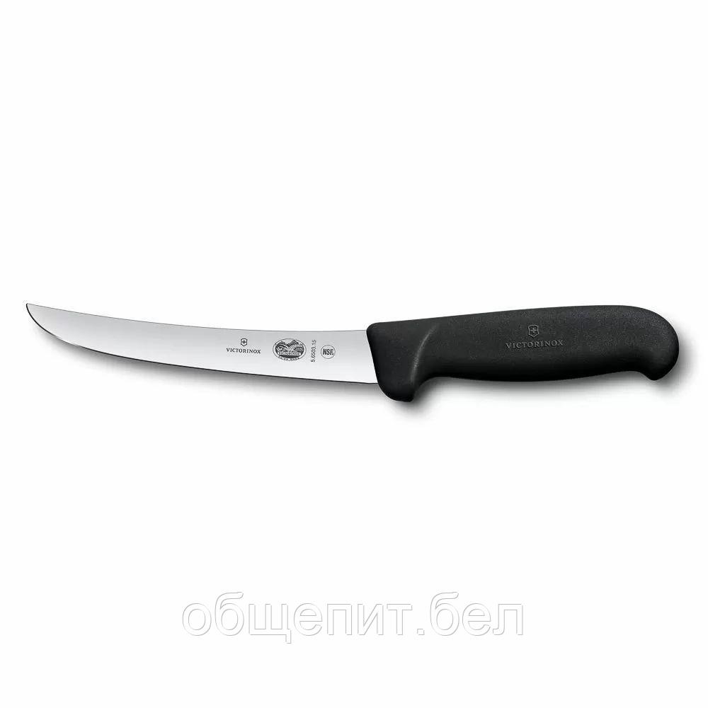 Нож обвалочный Victorinox Fibrox 15 см изогнутый, ручка фиброкс черная - фото 1 - id-p165778274