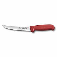 Нож обвалочный Victorinox Fibrox 15 см изогнутый, ручка фиброкс красная