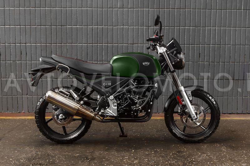 Мотоцикл Минск C4 300 Зеленый + Моторамка номерн. знака + Бонус