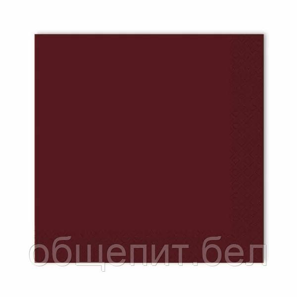 Салфетки Gratias однослойные 24*24 см, сложение 1/4, бордовый, 400 шт
