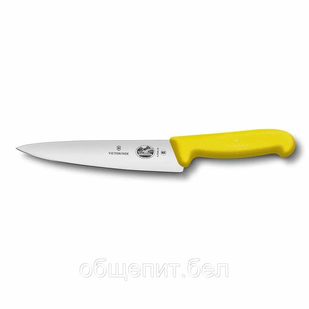 Универсальный нож Victorinox Fibrox 25 см, ручка фиброкс желтая - фото 1 - id-p165778296