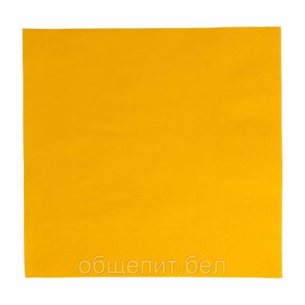 Салфетка бумажная двухслойная желтая, 40*40 см, 100 шт - фото 1 - id-p165775397