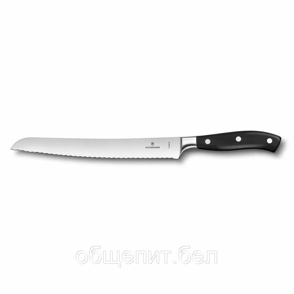 Нож для хлеба Victorinox Grand Maitre 36,5(23) см, ширина 3 см, ручка пластик, кованая сталь - фото 2 - id-p165778347