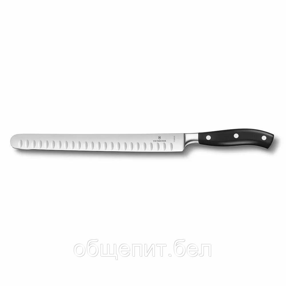 Нож Слайсер Victorinox Grand Maitre 39,5(26) см, рифленый край, ширина 3 см, ручка пластик, кованая - фото 2 - id-p165778349