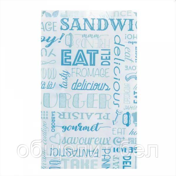 Пакет для гамбургера Parole 12+7*18 см, голубой, 500 шт/уп, жиростойкий пергамент, Garcia de Pou - фото 2 - id-p165773485