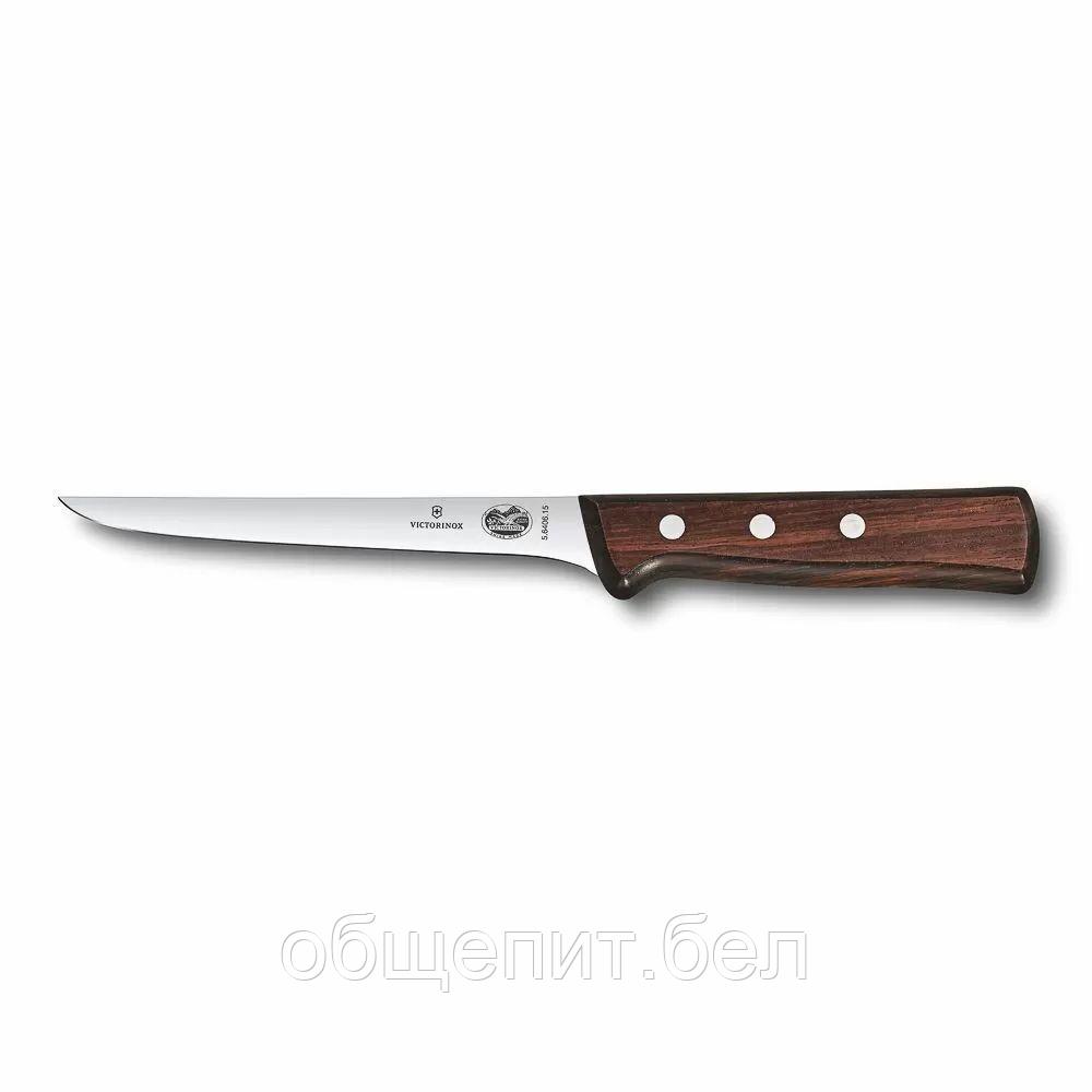 Нож обвалочный Victorinox Rosewood 15 см, ручка розовое дерево - фото 1 - id-p165778370