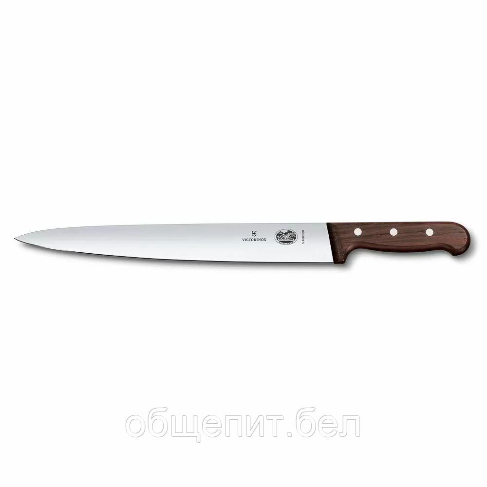 Нож для нарезки ломтиками Victorinox Rosewood 30 см, ручка розовое дерево - фото 1 - id-p165778390