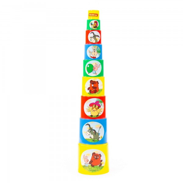 Детская игрушка Занимательная пирамидка "Винни-пух" (9 элементов) (в сеточке) арт. 84439 Полесье - фото 2 - id-p165805773