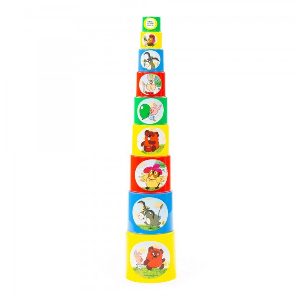 Детская игрушка Занимательная пирамидка "Винни-пух" (9 элементов) (в сеточке) арт. 84439 Полесье - фото 4 - id-p165805773