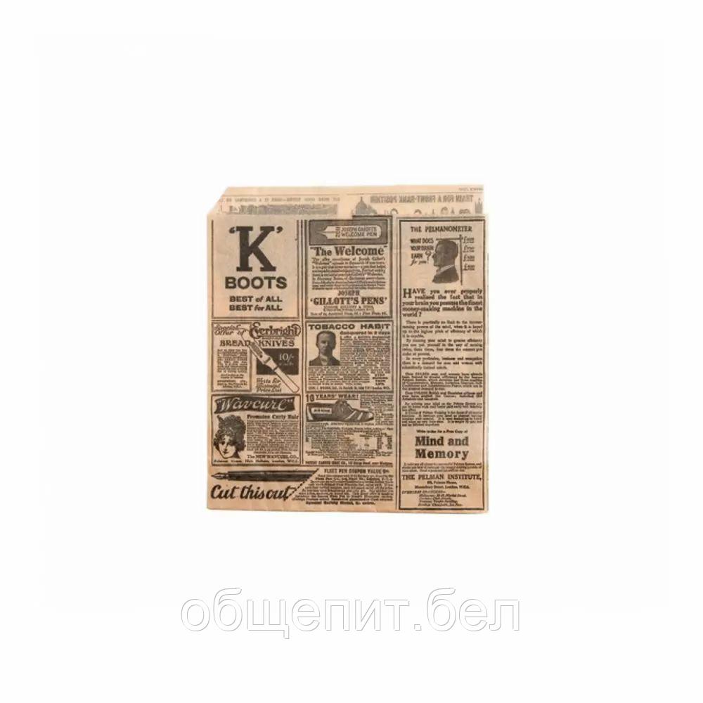 Конвертик для бургера "Газета", жиростойкий пергамент, 13*14 см, 1000 шт/уп, Garcia de Pou - фото 1 - id-p165773538