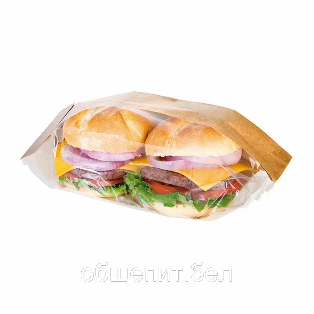 Пакет для сэндвича с окном 12+6*23см, 250 шт/уп, крафт-бумага, Garcia de PouИспания - фото 1 - id-p165773554
