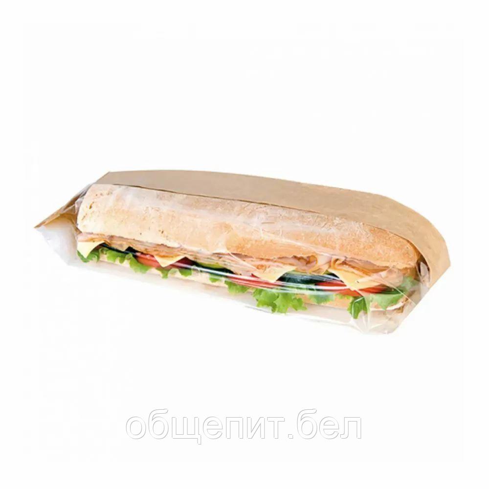 Пакет для сэндвича с окном 9+5,5*30 см, 250 шт/уп, крафт-бумага, Garcia de PouИспания - фото 1 - id-p165773555