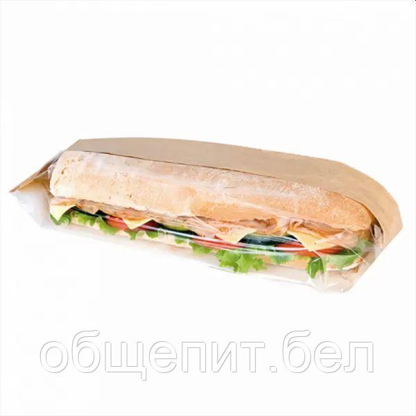 Пакет для сэндвича с окном 9+5,5*30 см, 250 шт/уп, крафт-бумага, Garcia de PouИспания - фото 2 - id-p165773555