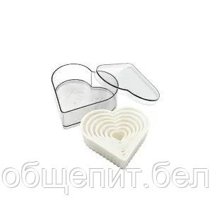 Набор кондитерских рифленых форм "Сердце", высота 3,5 см, 7 шт, нейлон, P.L. Proff Cuisine - фото 2 - id-p165785460