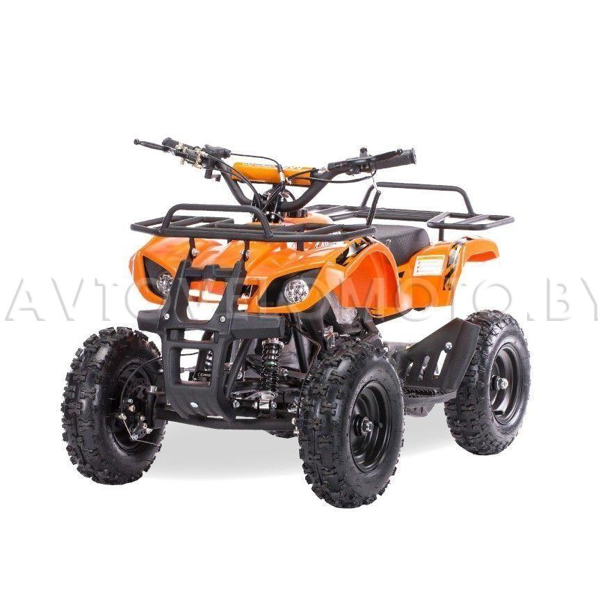 Детский квадроцикл MOTAX ATV Х-16 Мини-Гризли с Механическим стартером Оранжевый + Шлем