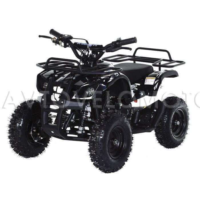 Детский квадроцикл MOTAX ATV Х-16 Мини-Гризли с Механическим стартером Черный + Шлем