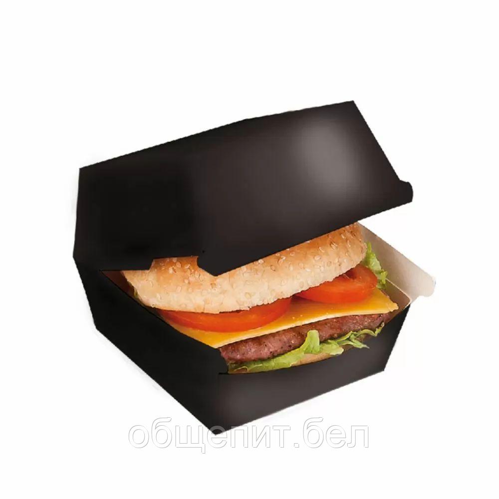 Коробка для бургера 14*12,5*5,5 см,чёрный,(1упаковка= 50 шт) картон, Garcia de PouИспания - фото 1 - id-p165773573