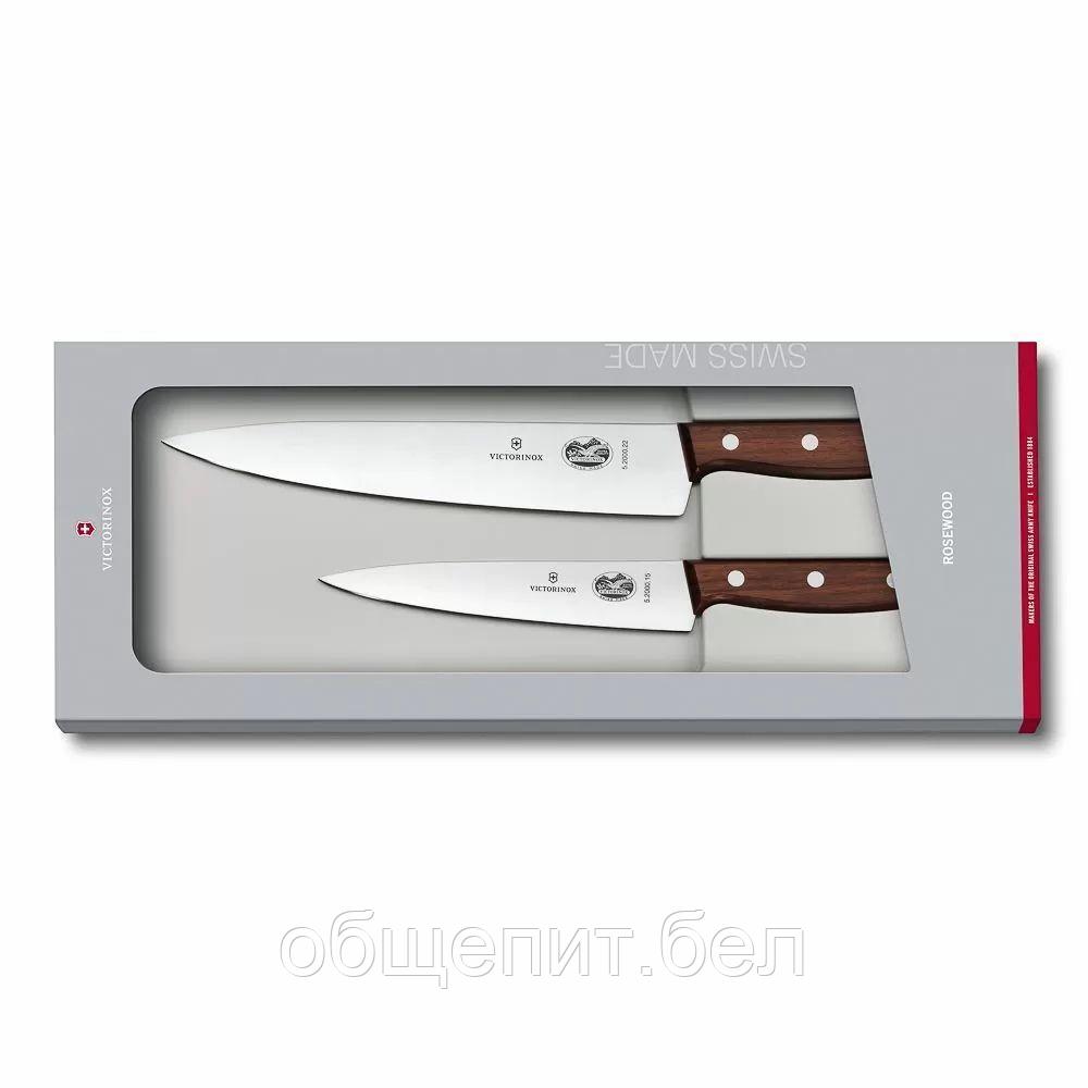 Набор универсальных ножей Victorinox 15/22 см, деревянная ручка, ручка розовое дерево - фото 1 - id-p165778469