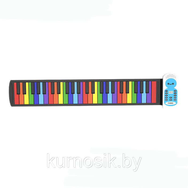 Пианино сворачивающееся разноцветное 49 клавиш, арт.PE49C - фото 1 - id-p165809055