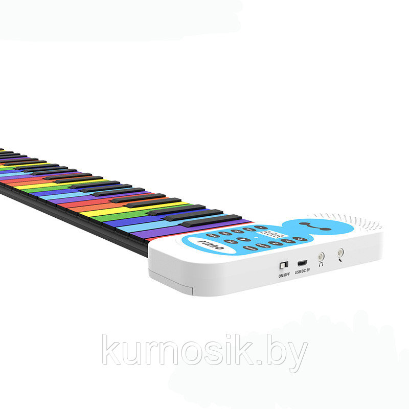 Пианино сворачивающееся разноцветное 49 клавиш, арт.PE49C - фото 2 - id-p165809055